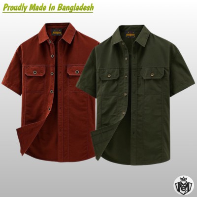 2pcs Kaizer Cotton 2 pocket Half Shirt