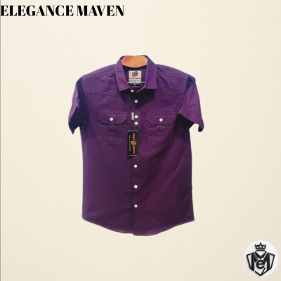 Dubbel Pocket Men's Cotton Half Sleeve Shirt