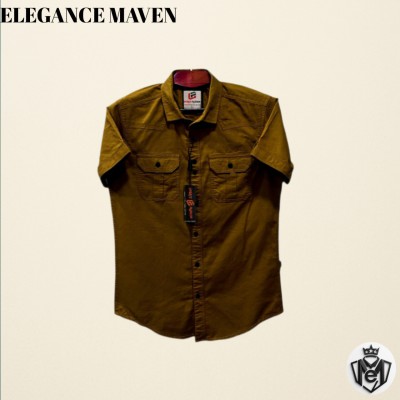 Dubbel Pocket Men's Cotton Half Sleeve Shirt