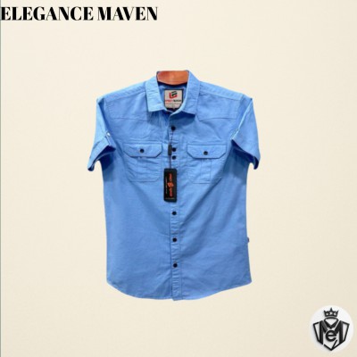 Dubbel Pocket Men's Cotton Half Sleeve Shirt
