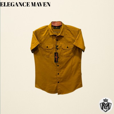 Dubbel Pocket Men's Cotton Half Sleeve Shirt