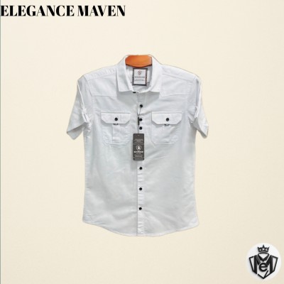 Dubbel Pocket Men's Cotton Half Sleeve Shirt