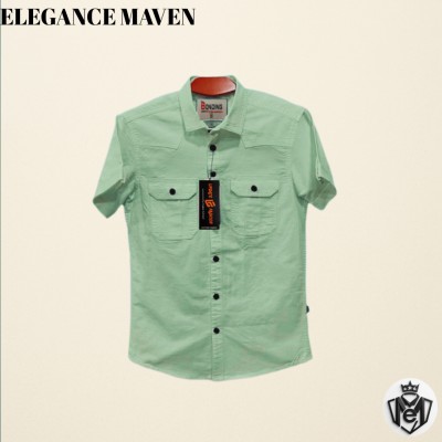 Dubbel Pocket Men's Cotton Half Sleeve Shirt