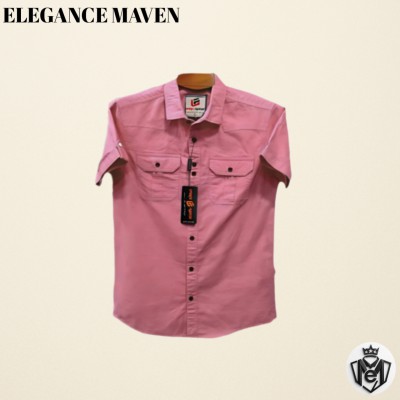 Dubbel Pocket Men's Cotton Half Sleeve Shirt