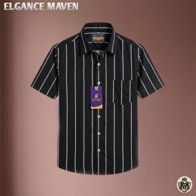 Premium Cotton Stripe Half Shirt